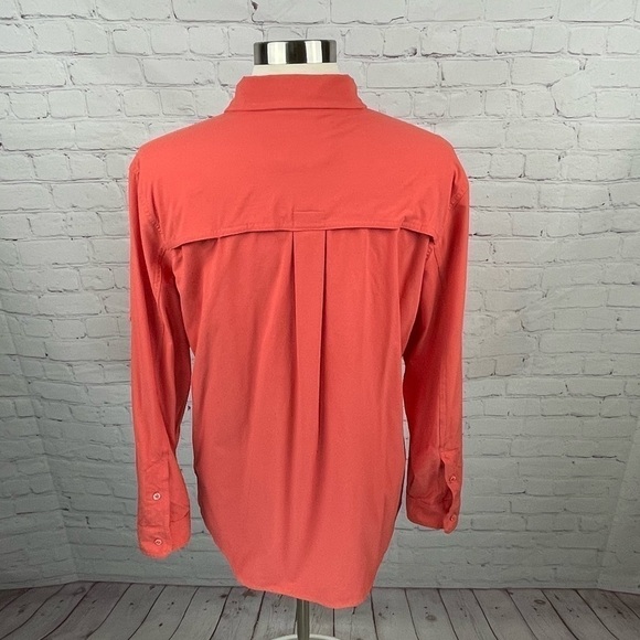 North Face Button Up Shirt Womens Roll Sleeve Flashdry Outdoor Hiking Large - Picture 3 of 11